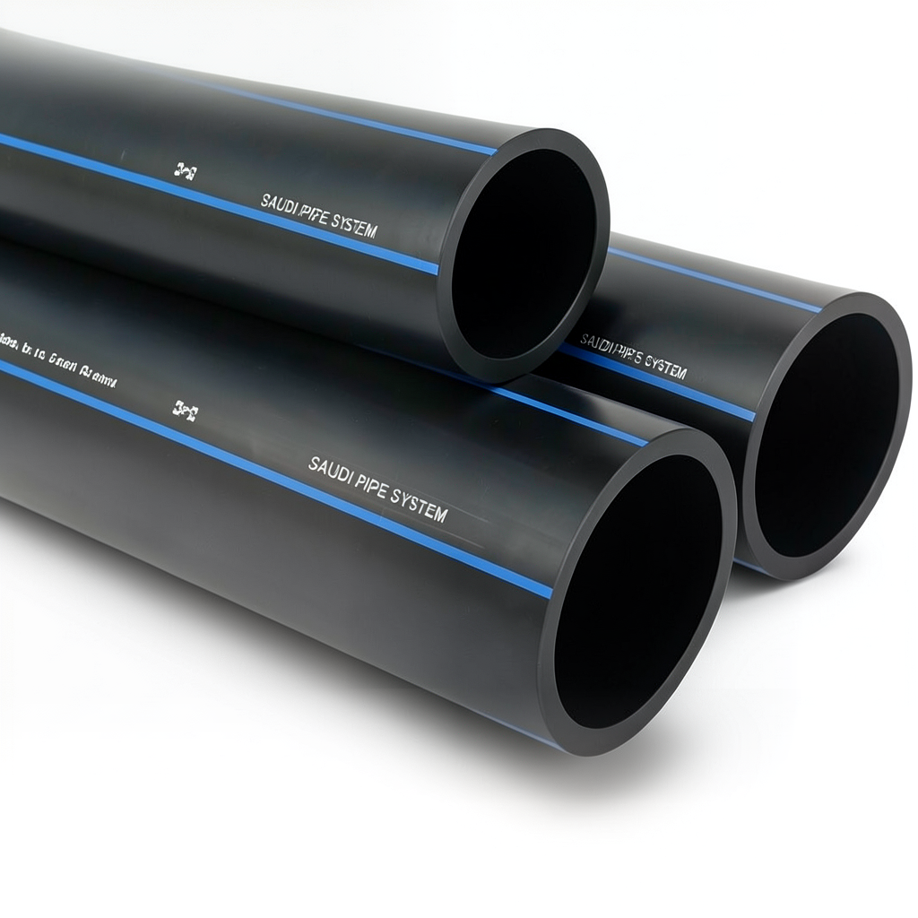 SPS HDPE Pipes PE 100 Pressure 16 Bar Outside Diameter 25 mm Thickness 2.3 mm Black | Saudi Pipes Systems (SPS)