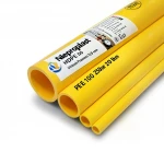 مواسير HDPE نيبروبلاست PE 100 ضغط 20 بار قطر خارجي 250 مم سمك 27.9 مم لون أصفر 