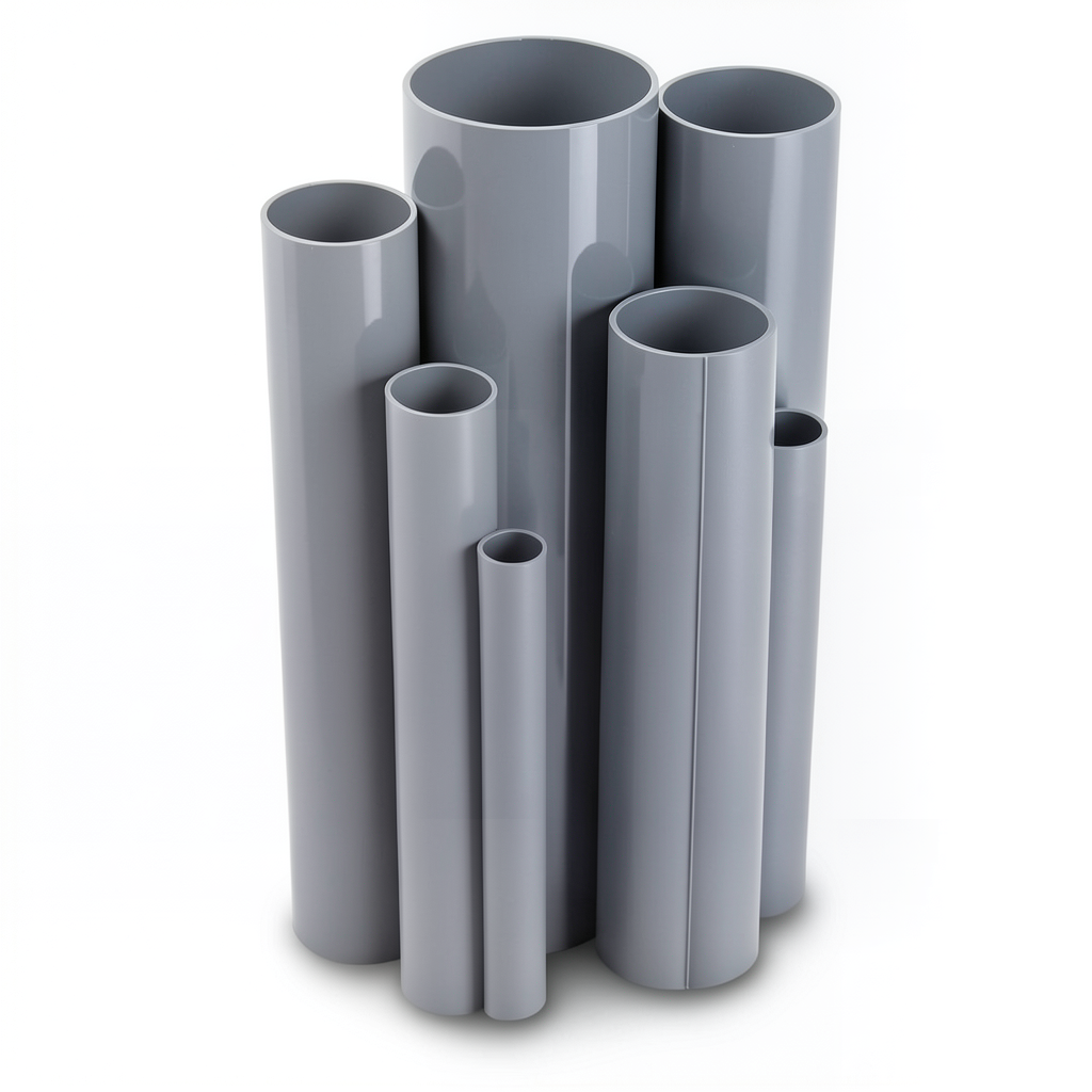 UPVC Pipes Pressure 2.5 Bar Outside Diameter 125 mm Thickness 1.8 mm Gray