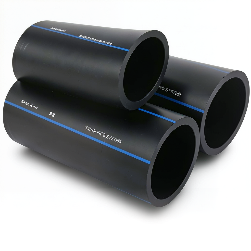 أنابيب HDPE السعودى PE 100 ضغط 10 بار قطر خارجي 32 مم سمك 2 مم لون أسود | مصنع أنظمة الانابيب السعودي (SPS)