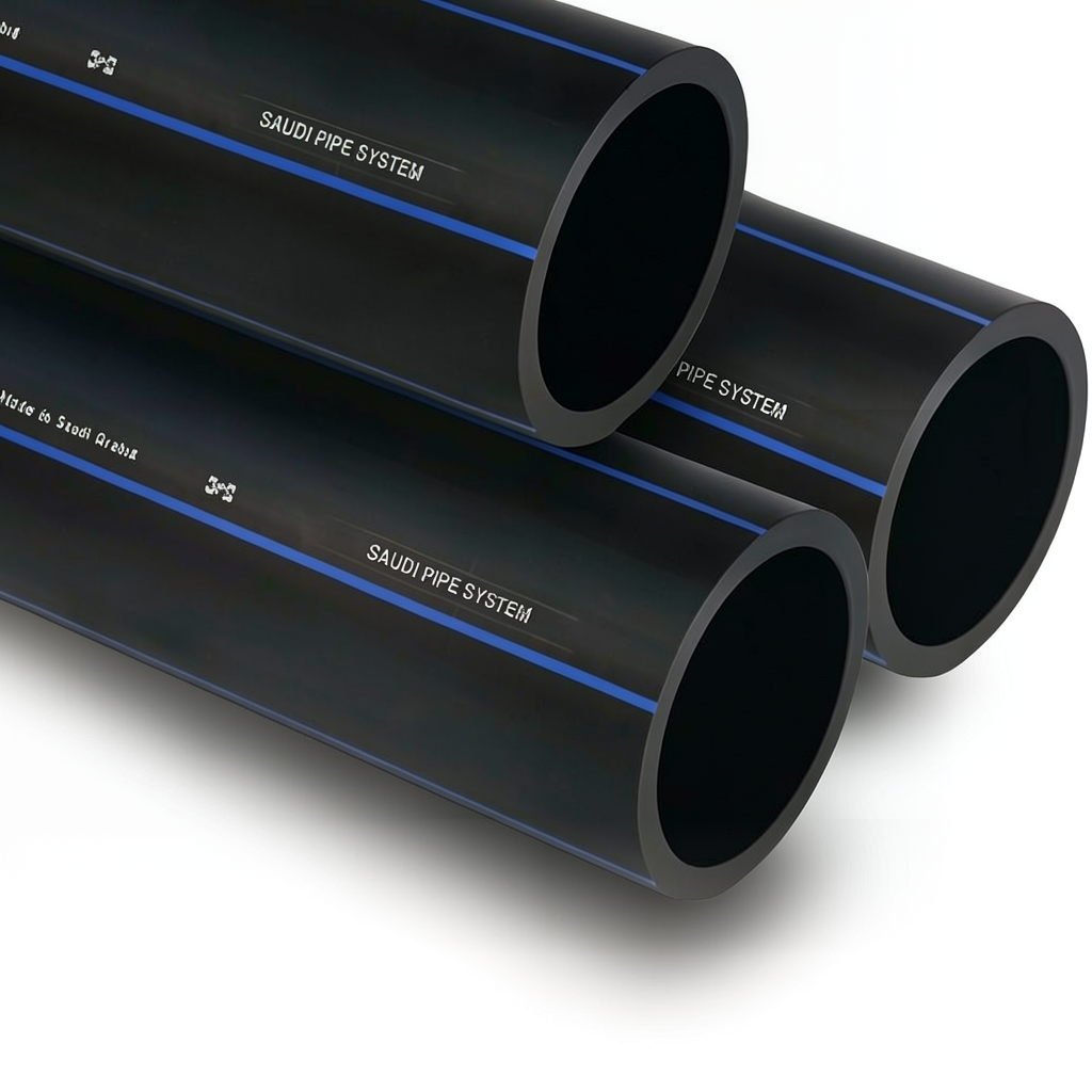 SPS HDPE Pipe PE 100 Pressure 16 Bar Outside Diameter 40 mm Thickness 3.7 mm Black | Saudi Pipes Systems (SPS)