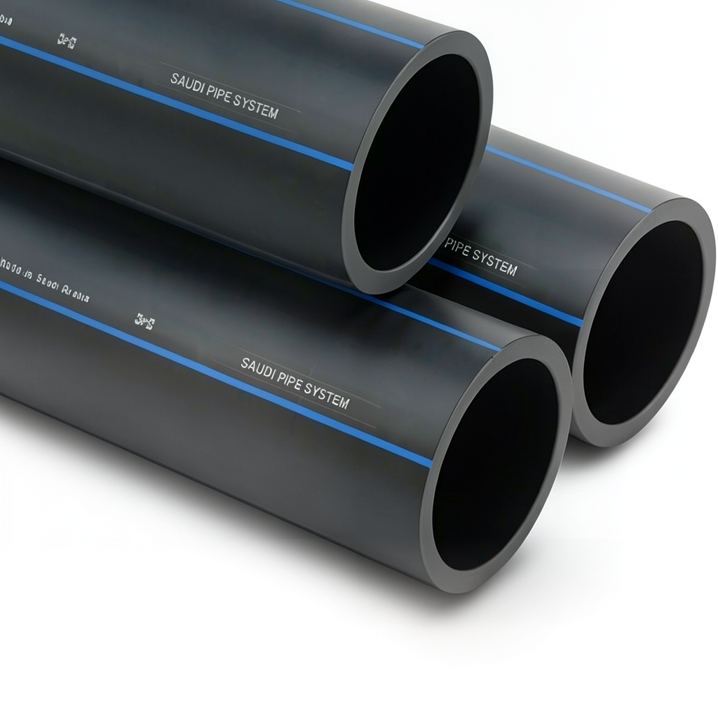 مواسير HDPE السعودى PE 100 ضغط 6 بار قطر خارجي 50 مم سمك 2 مم لون اسود | مصنع أنظمة الانابيب السعودي (SPS)