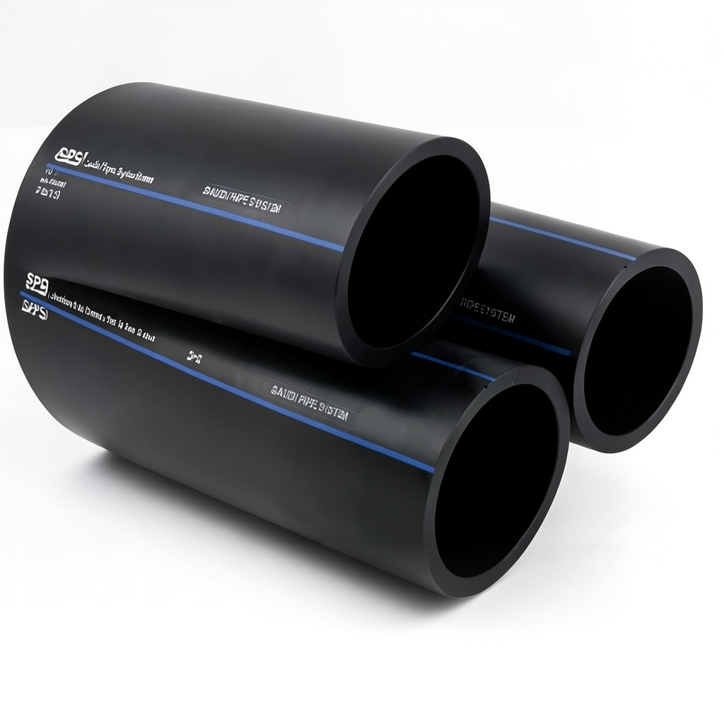 SPS HDPE Pipes PE 100 Pressure 10 Bar Outside Diameter 32 mm Thickness 2 mm Black | Saudi Pipes Systems (SPS)