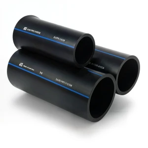 أنابيب HDPE PE 100 ضغط 16 بار قطر خارجي 50 مم سمك 4.6 مم لون أسود | مصنع أنظمة الانابيب السعودي (SPS)