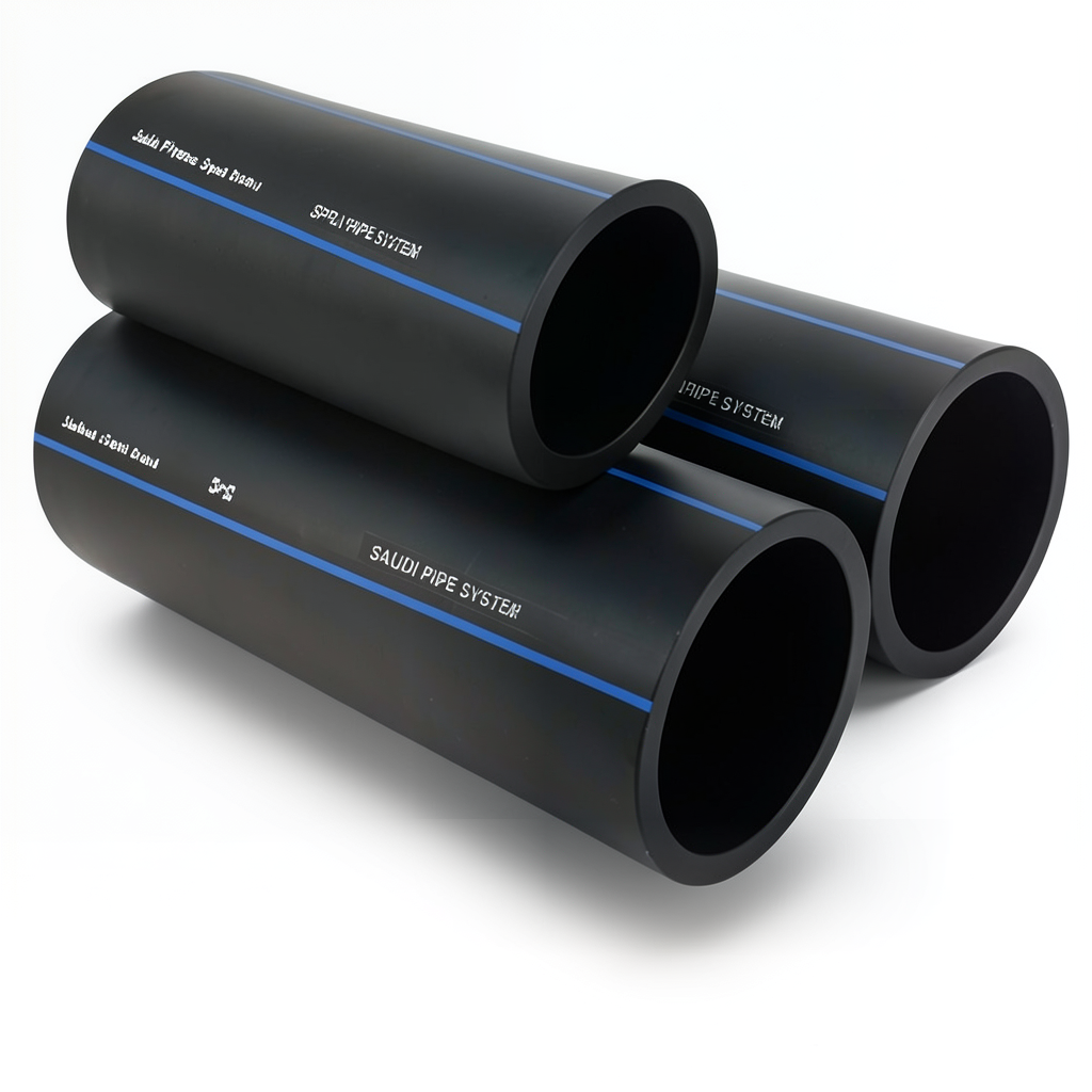 أنابيب HDPE السعودى PE 100 ضغط 16 بار قطر خارجي 32 مم سمك 3 مم لون أسود | مصنع أنظمة الانابيب السعودي (SPS)