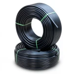 أنابيب HDPE PE 80 ضغط اسمي 6 بار قطر 40 مم سمك 1.9 مم لون أسود