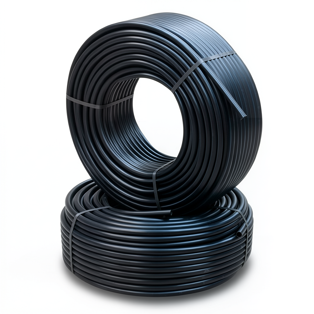 أنابيب HDPE PE 80 ضغط 6 بار قطر خارجي 50 مم سمك 2.3 مم لون أسود