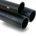 SPS HDPE Pipes PE 100 Pressure 10 Bar Outside Diameter 32 mm Thickness 2 mm Black | Saudi Pipes Systems (SPS)
