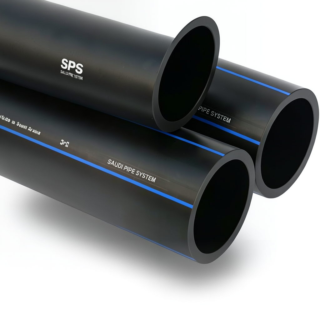 SPS HDPE Pipes PE 100 Pressure 10 Bar Outside Diameter 32 mm Thickness 2 mm Black | Saudi Pipes Systems (SPS)