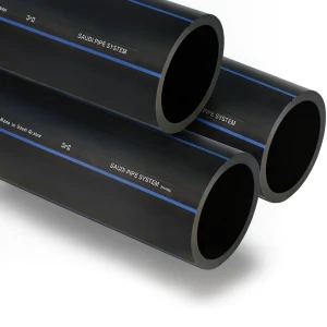 أنابيب HDPE السعودى PE 100 ضغط 16 بار قطر خارجي 32 مم سمك 3 مم لون أسود | مصنع أنظمة الانابيب السعودي (SPS)