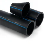 أنابيب HDPE PE 100 ضغط 16 بار قطر خارجي 50 مم سمك 4.6 مم لون أسود | مصنع أنظمة الانابيب السعودي (SPS)