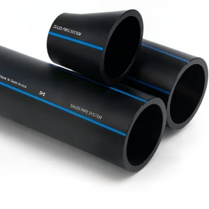 أنابيب HDPE PE 100 ضغط 16 بار قطر خارجي 50 مم سمك 4.6 مم لون أسود | مصنع أنظمة الانابيب السعودي (SPS)