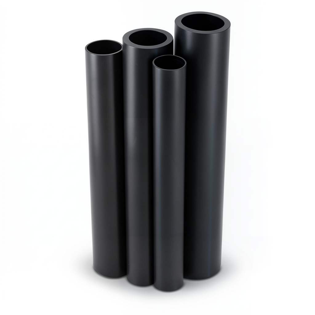 مواسير HDPE PE 80 ضغط 6 بار قطر خارجي 140 مم سمك 6.4 مم لون أسود