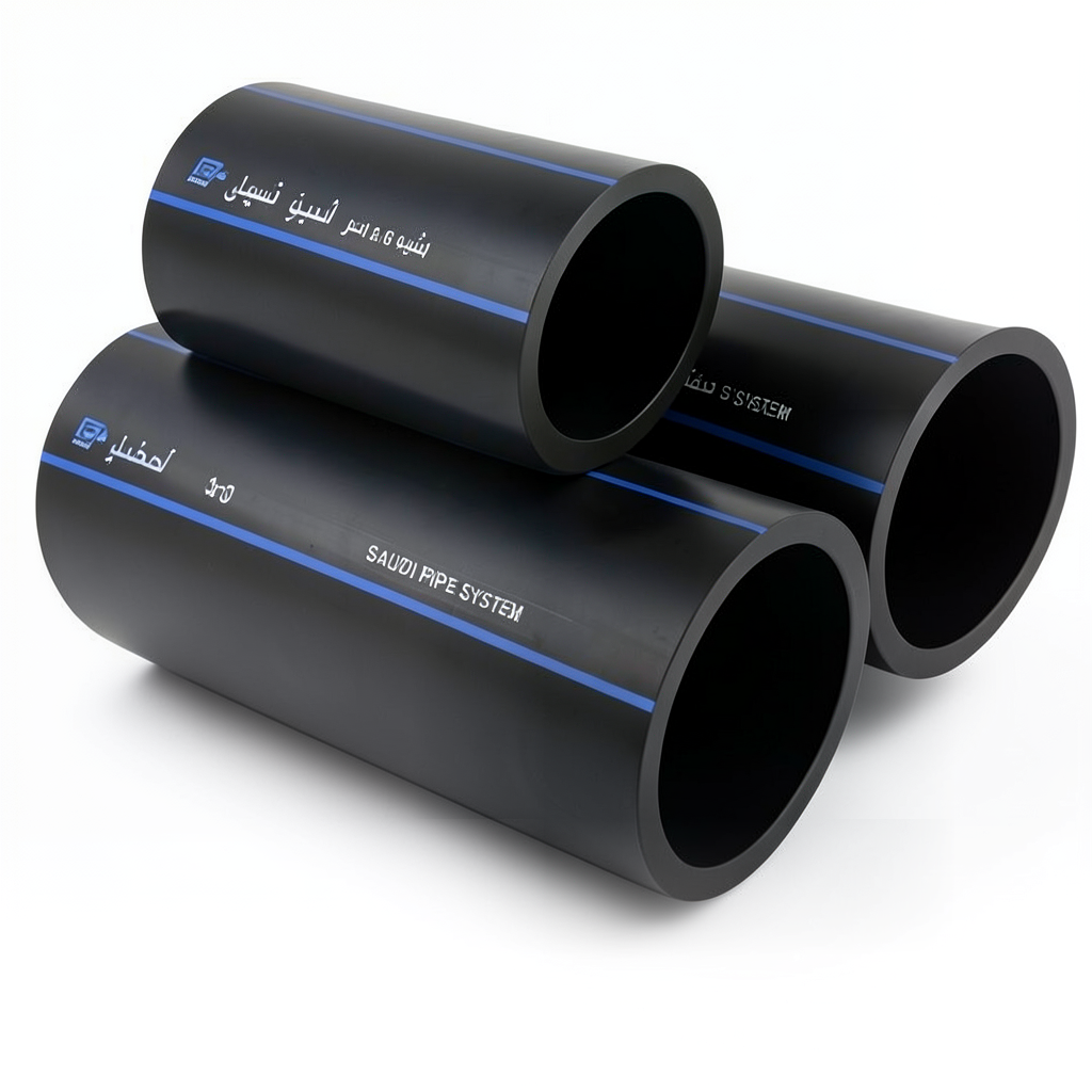 SPS HDPE Pipes PE 100 Pressure 16 Bar Outside Diameter 50 mm Thickness 4.6 mm Black | Saudi Pipes Systems (SPS)
