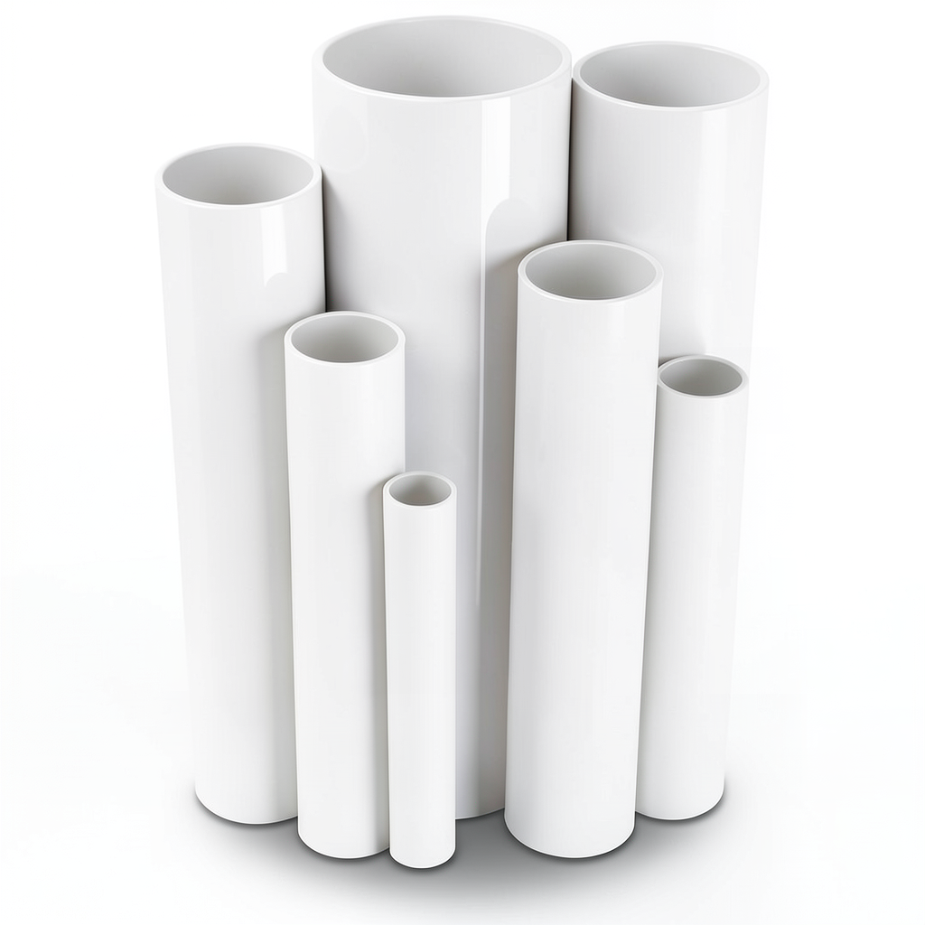 مواسير UPVC ضغط اسمي 2.5 بار قطر خارجي 110 مم سمك 1.8 مم لون أبيض