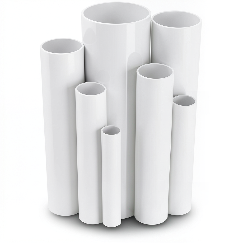مواسير UPVC ضغط اسمي 2.5 بار قطر خارجي 110 مم سمك 1.8 مم لون أبيض
