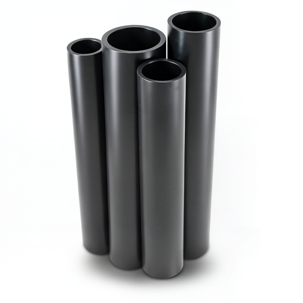 مواسير HDPE PE 80 ضغط 6 بار قطر خارجي 280 مم سمك 12.8 مم لون أسود