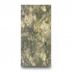 Floral wallpaper, length 10 m, width 0.70 m, olive beige color, model 14020