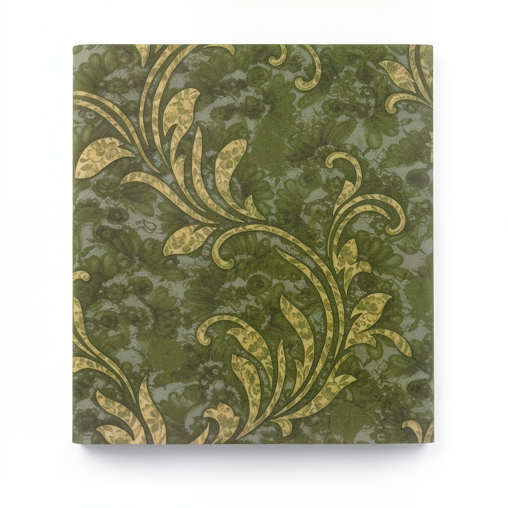 Italian Wall Covering Olive Green 10m x 0.73m, Model 24011