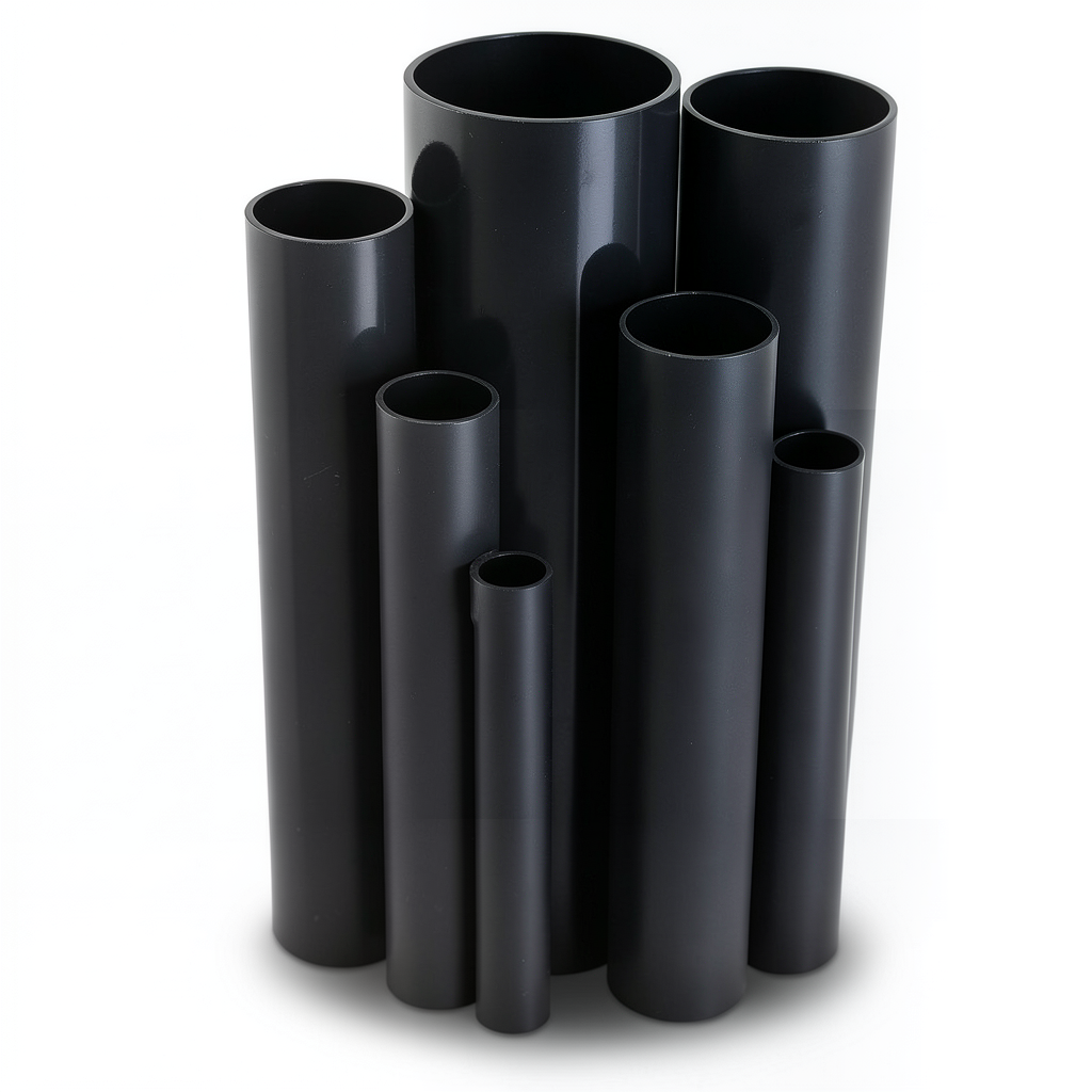 مواسير UPVC ضغط 2.5 بار قطر خارجي 110 مم سمك 1.8 مم لون اسود