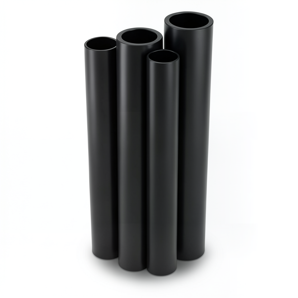 مواسير HDPE PE 80 ضغط 6 بار قطر خارجي 225 مم سمك 10.3 مم لون أسود
