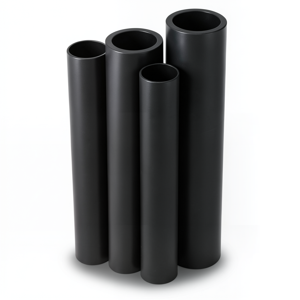 مواسير HDPE PE 80 ضغط 6 بار قطر خارجي 250 مم سمك 11.4 مم لون أسود