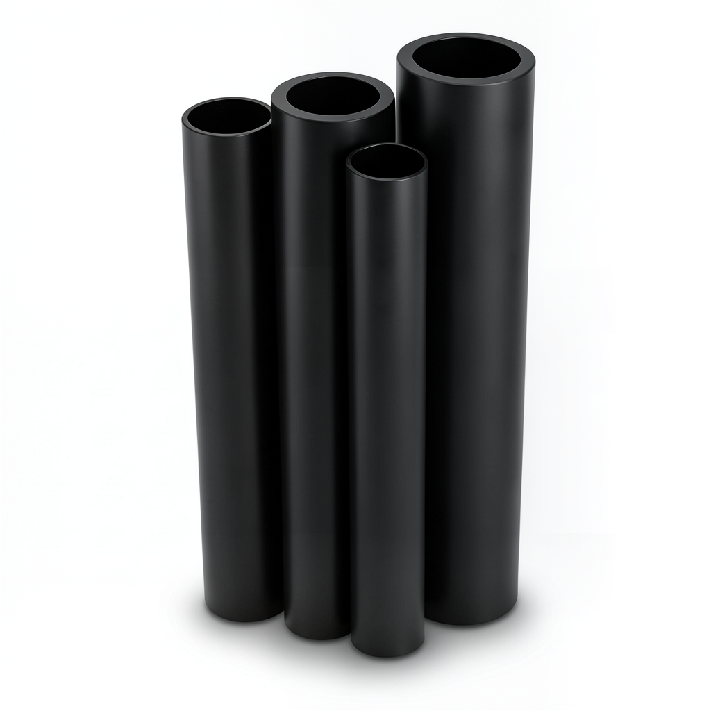 HDPE Pipes PE 80 Pressure 6 Bar Outside Diameter 280 mm Thickness 12.8 mm Black