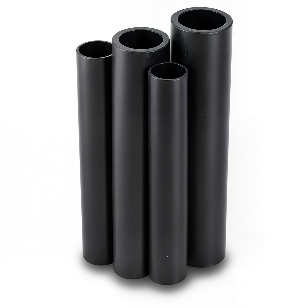مواسير HDPE PE 80 ضغط 6 بار قطر خارجي 1000 مم سمك 45.5 مم لون أسود