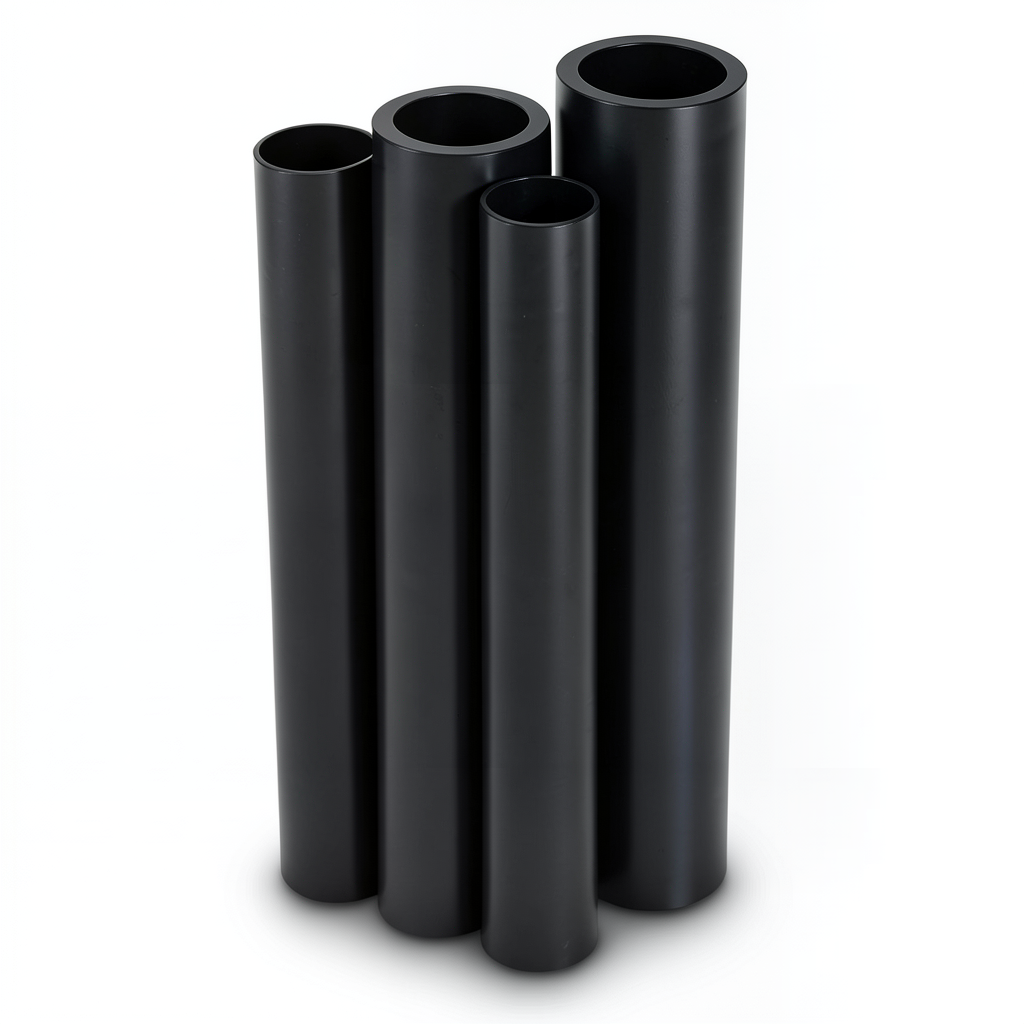 مواسير HDPE PE 80 ضغط 6 بار قطر خارجي 315 مم سمك 14.4 مم لون أسود