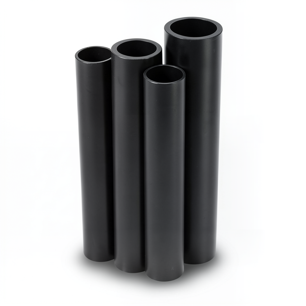 HDPE Pipes PE 80 Pressure 6 Bar Diameter 1200 mm Thickness 54.6 mm Black