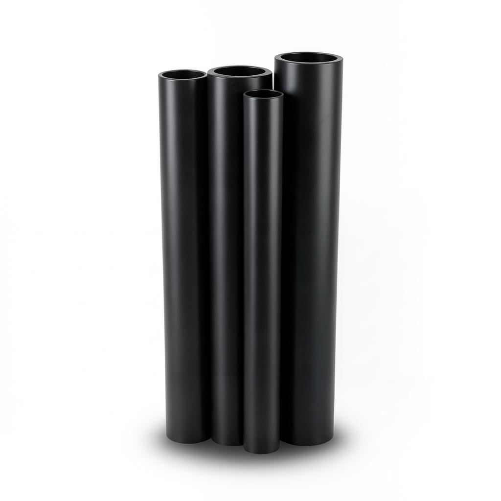 مواسير HDPE PE 80 ضغط 6 بار قطر خارجي 355 مم سمك 16.2 مم لون أسود