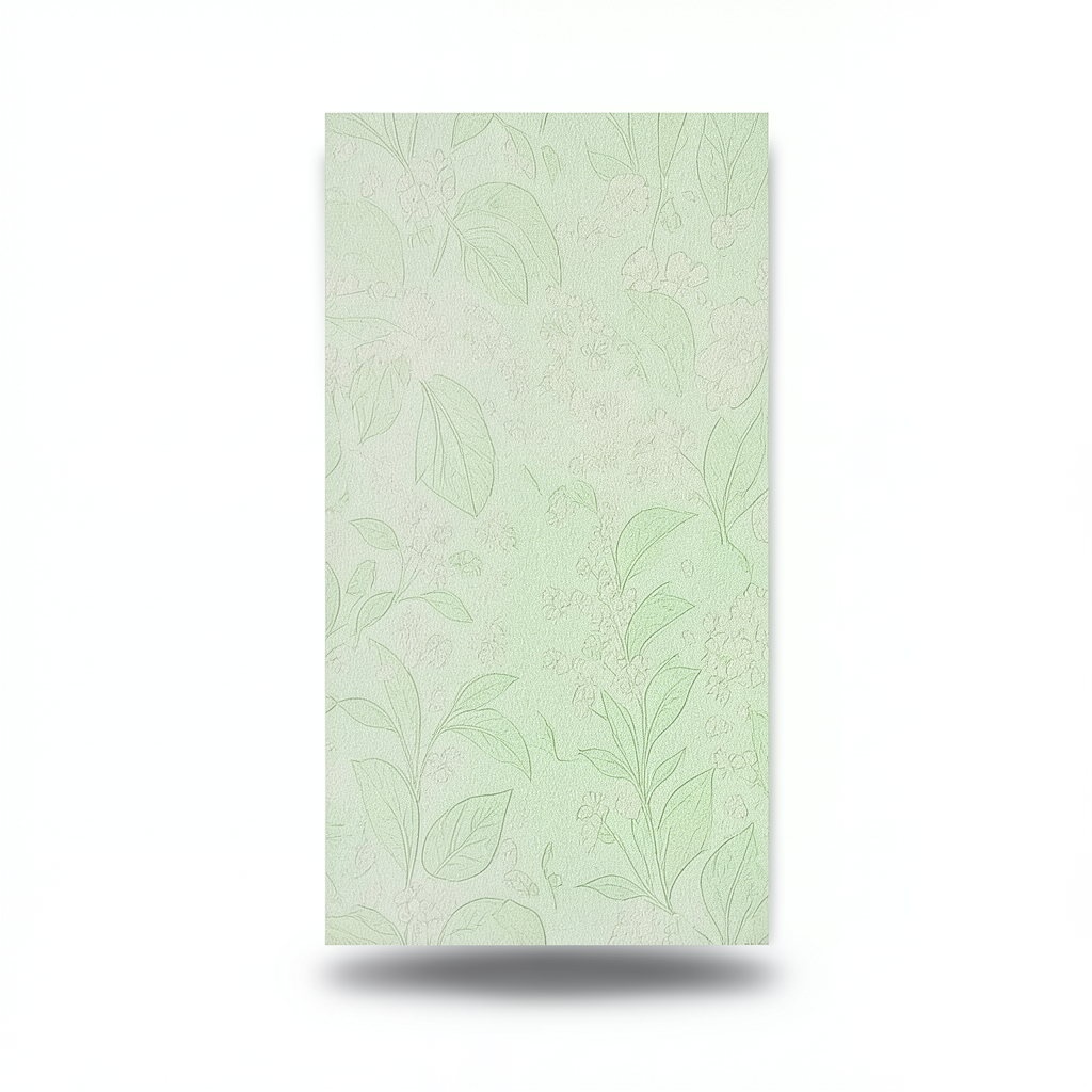 Italian Wallpaper Light Green Color, Length 10m, Width 0.73m, Model 24007