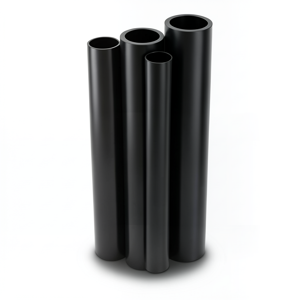مواسير HDPE PE 80 ضغط 6 بار قطر خارجي 225 مم سمك 10.3 مم لون أسود