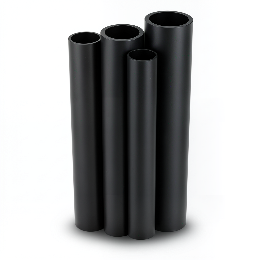 مواسير HDPE PE 80 ضغط 6 بار قطر خارجي 250 مم سمك 11.4 مم لون أسود