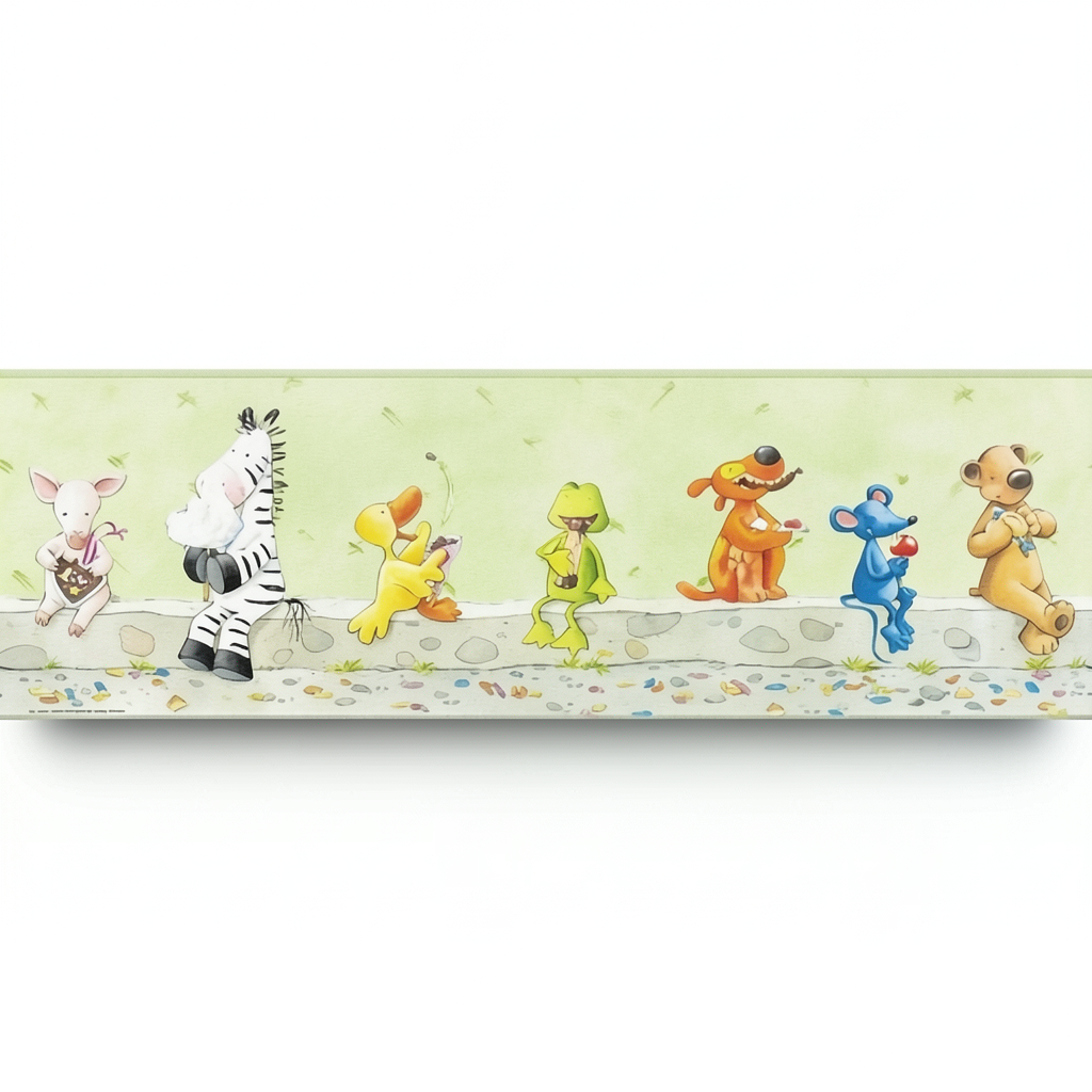 Youth and Children Wallpaper 10m×0.53m Green, Model 296006
