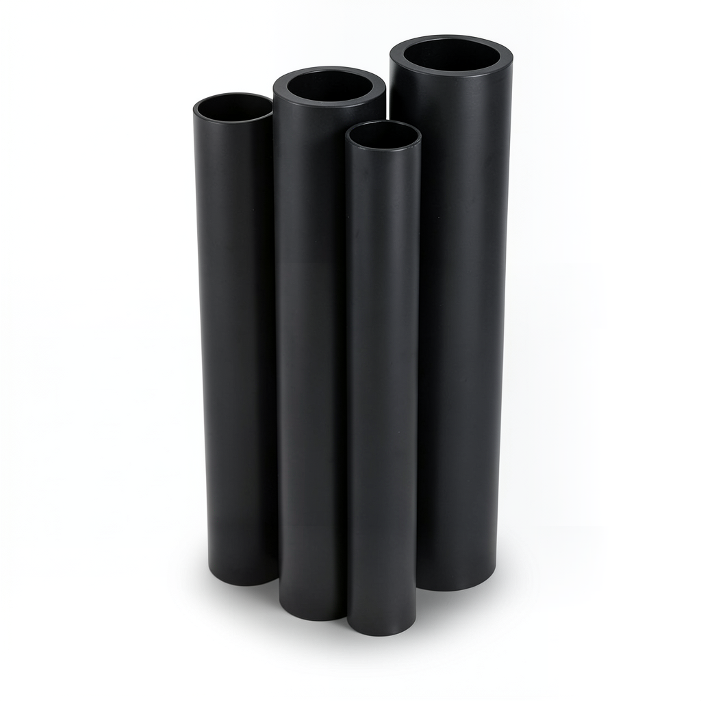 مواسير HDPE PE 80 ضغط 6 بار قطر خارجي 1000 مم سمك 45.5 مم لون أسود