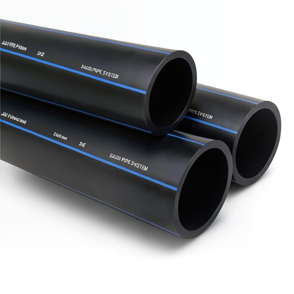 SPS HDPE Pipes PE 100 Pressure 6 Bar Outside Diameter 75 mm Thickness 2.9 mm Black | Saudi Pipes Systems (SPS)