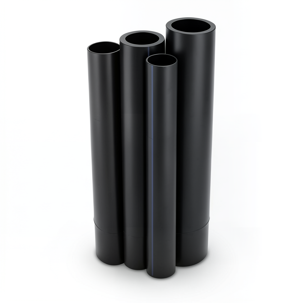 مواسير HDPE PE 80 ضغط 6 بار قطر خارجي 280 مم سمك 12.8 مم لون أسود