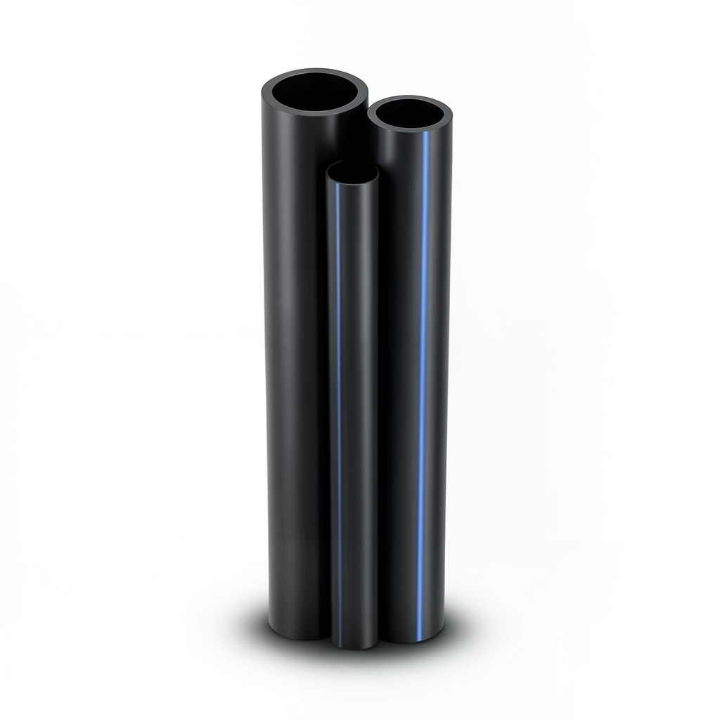 مواسير HDPE PE 80 ضغط 6 بار قطر خارجي 315 مم سمك 14.4 مم لون أسود