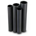 مواسير HDPE PE 80 ضغط 6 بار قطر خارجي 450 مم سمك 20.5 مم لون أسود