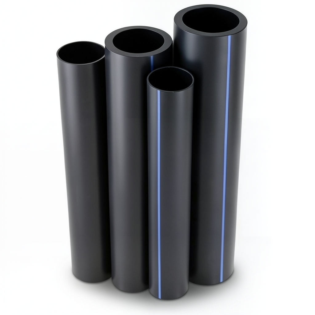 HDPE Pipes PE 80 Pressure 6 Bar Diameter 500 mm Thickness 22.8 mm Black