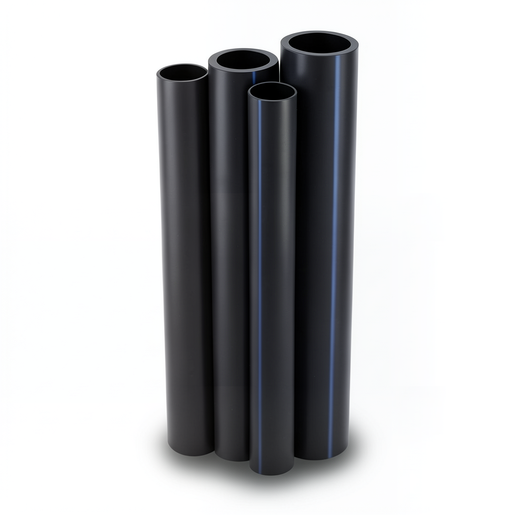 مواسير HDPE PE 80 ضغط 6 بار قطر خارجي 630 مم سمك 28.7 مم لون أسود