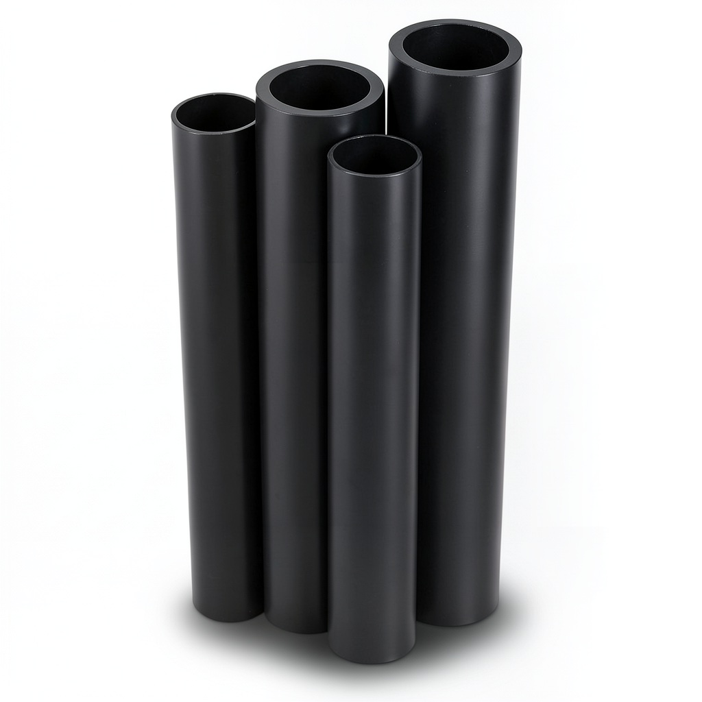 مواسير HDPE PE 80 ضغط 6 بار قطر خارجي 710 مم سمك 32.3 مم لون أسود