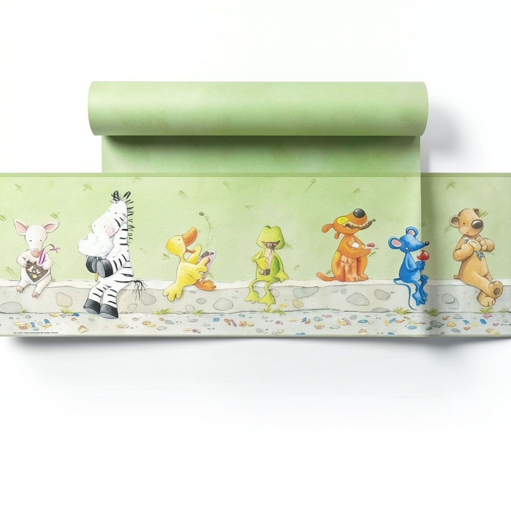 Youth and Children Wallpaper 10m×0.53m Green, Model 296006