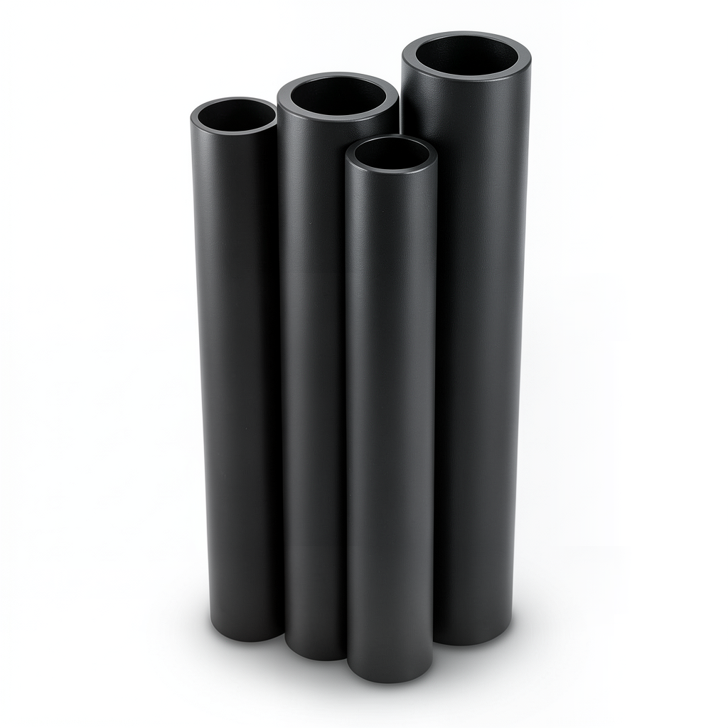 مواسير HDPE PE 80 ضغط 6 بار قطر خارجي 900 مم سمك 41 مم لون أسود