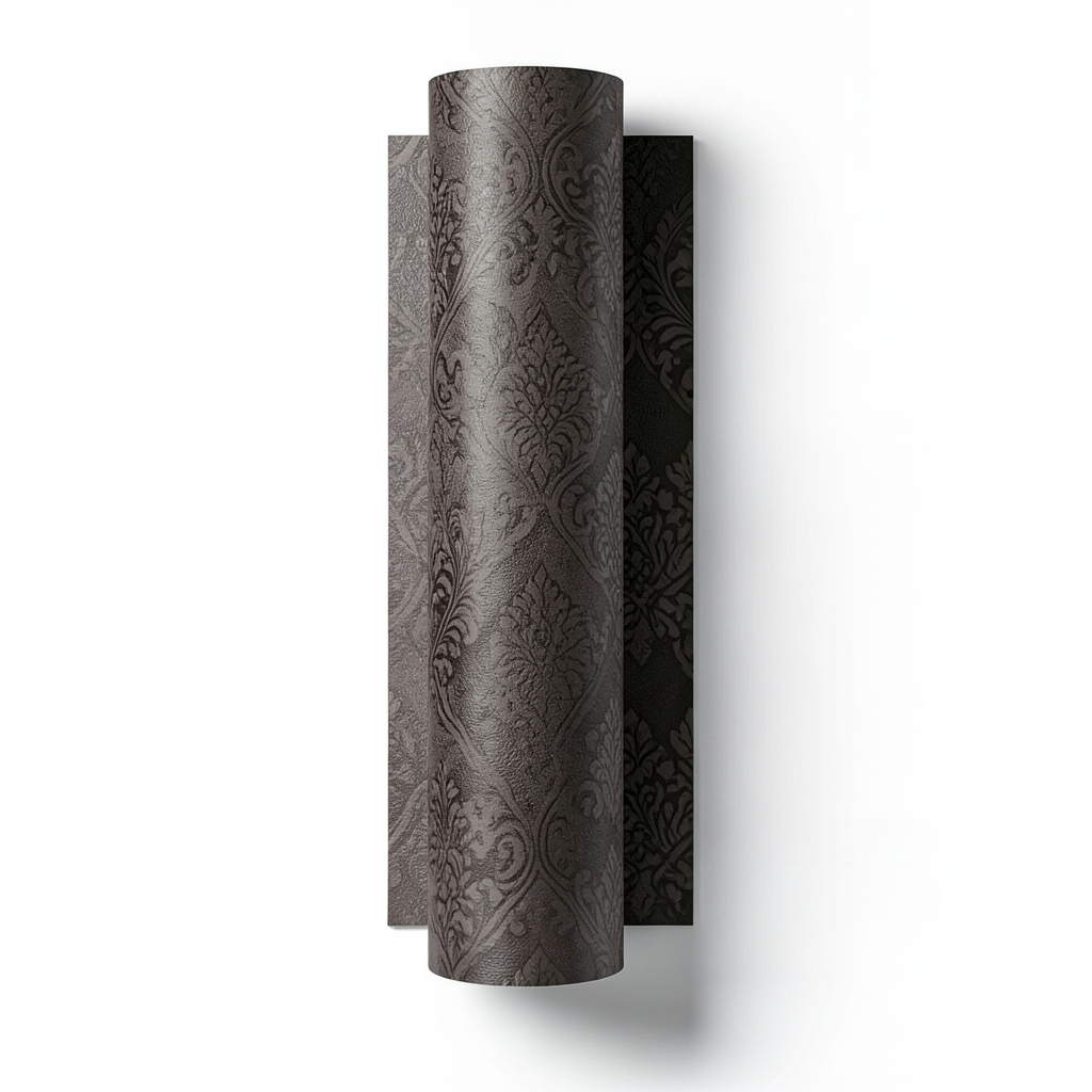 Patterned Wall Decoration 10m×1.06m Dark Brown Color