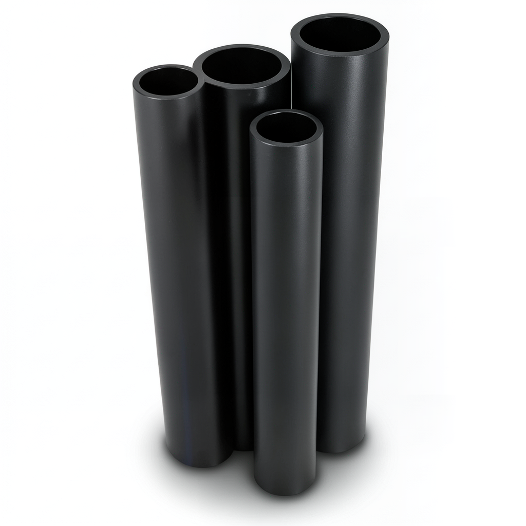 مواسير HDPE PE 80 ضغط 6 بار قطر 1200 مم سمك 54.6 مم لون أسود