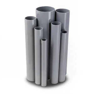 مواسير UPVC ضغط 4 بار قطر خارجي 110 مم سمك 2.2 مم لون رمادي