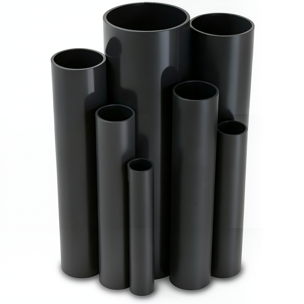 مواسير UPVC ضغط 4 بار قطر خارجي 110 مم سمك 2.2 مم لون اسود