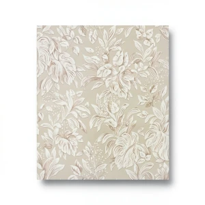 Leaf-patterned Wall Decoration 10m×1.06m Beige Color, Model Z46043